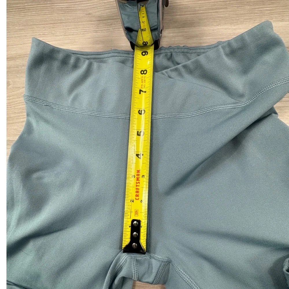 90‎ Degree by Reflex Girls Large 12 Dusty Blue Crossover Waist Active Leggings